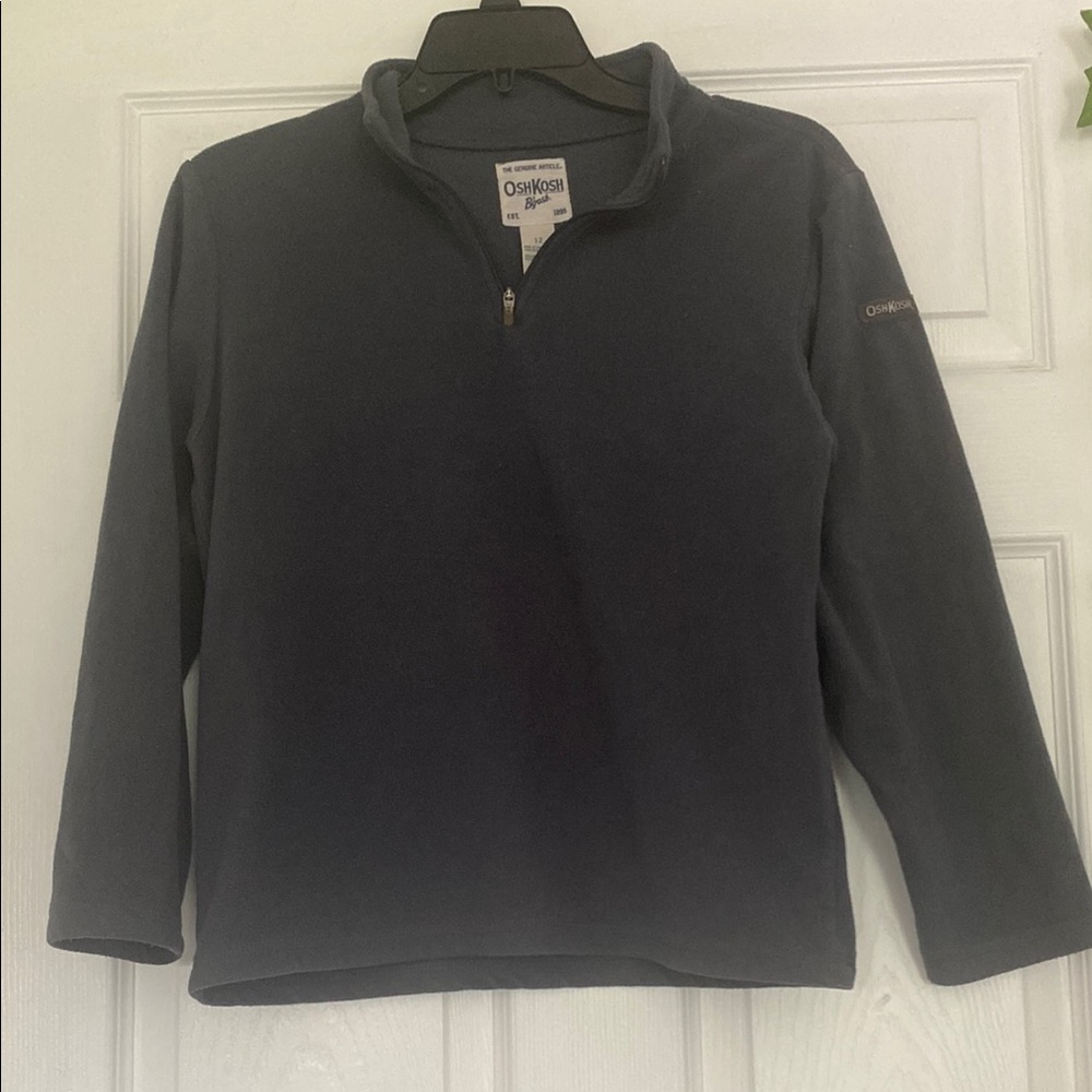 Boy’s OshKosh Dark Gray Quarter-Zip Pullover